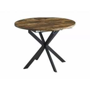 Стол обеденный SIGNAL GASTON орех винтажный/черный мат 100-135/100